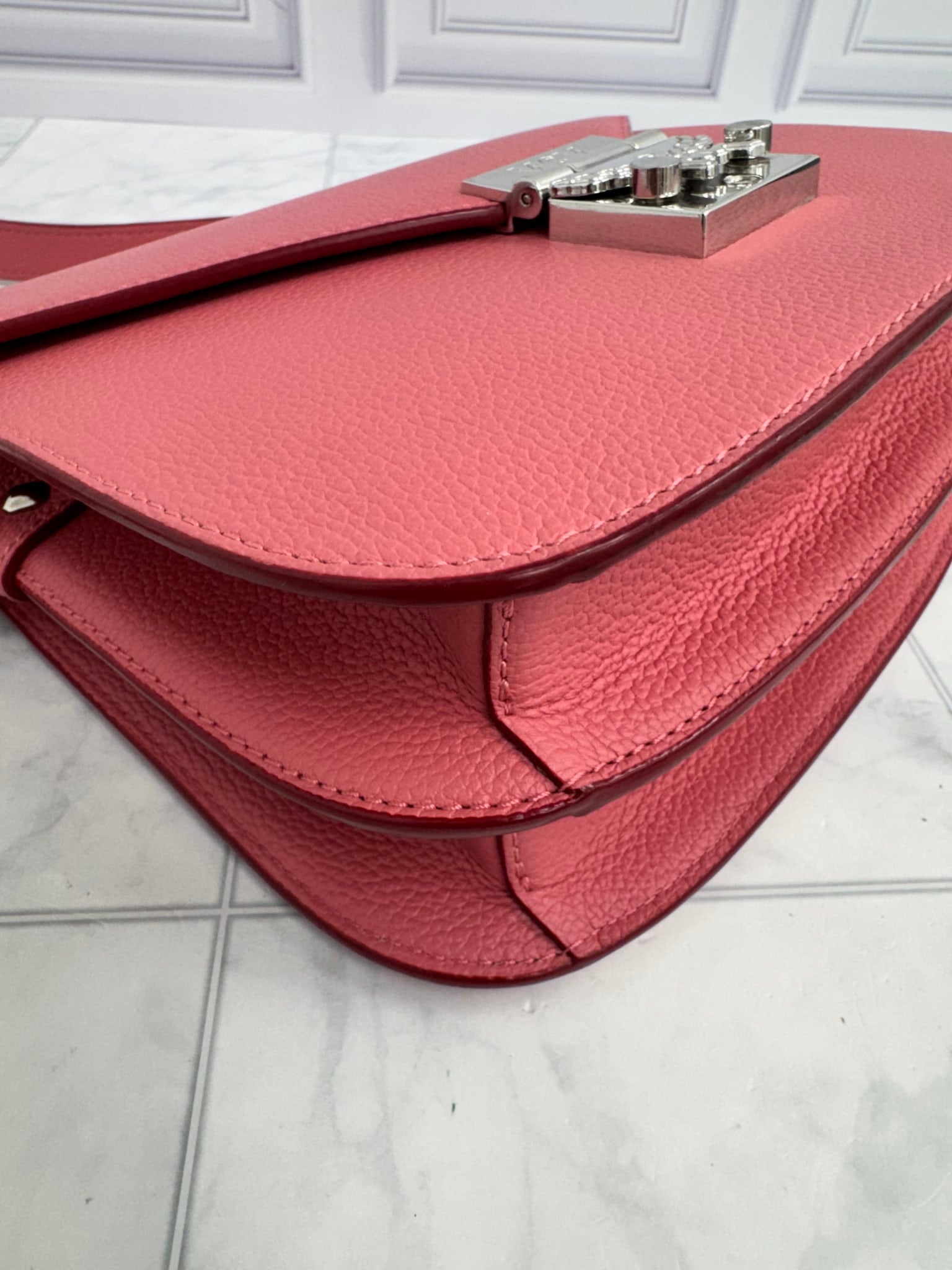 MCM Pink Leather Patricia Crossbody Bag