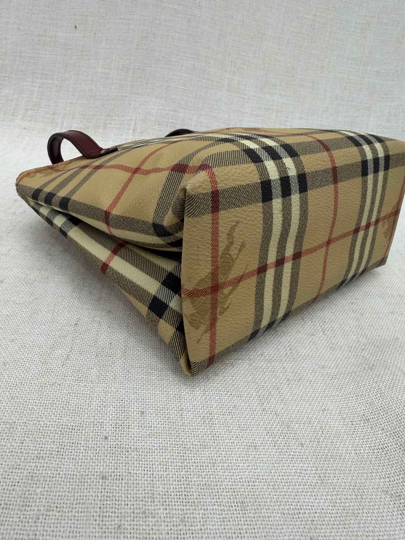 Burberry Vintage Nova Check Leather Mini Tote Bag