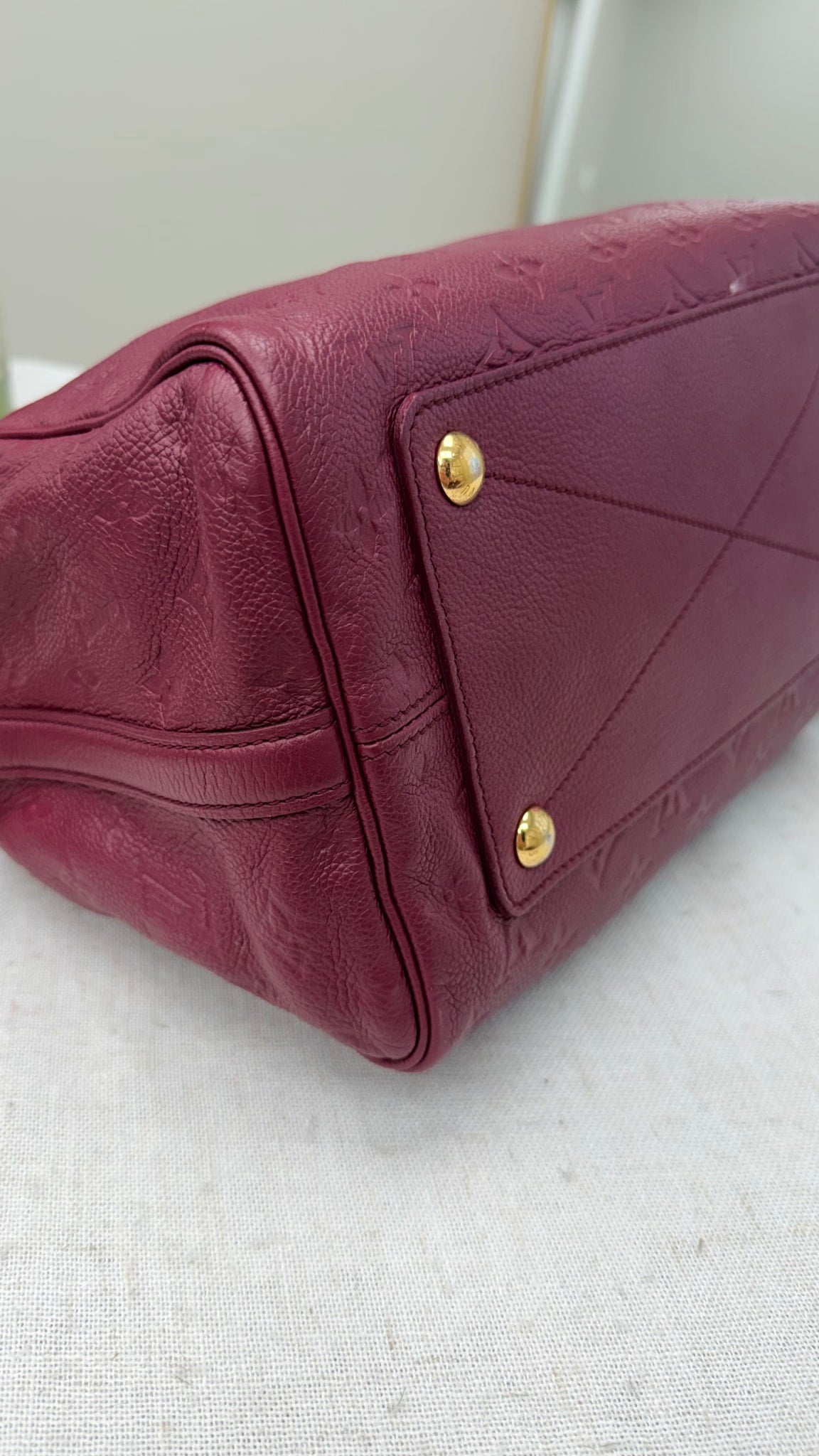 Louis Vuitton Burgundy Empreinte Speedy 30 Bandouliere