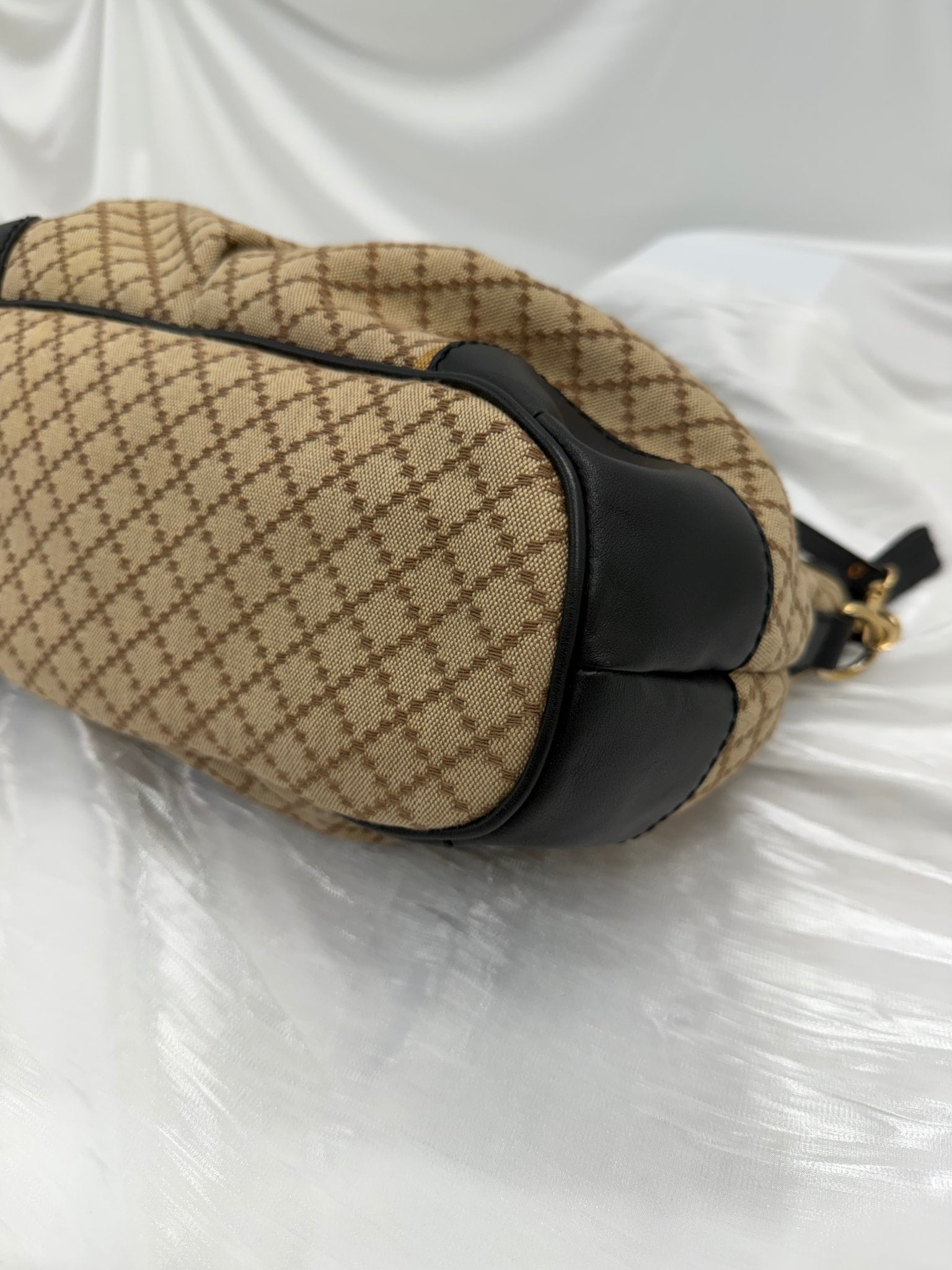 Gucci Beige Diamante Canvas Sukey Handbag