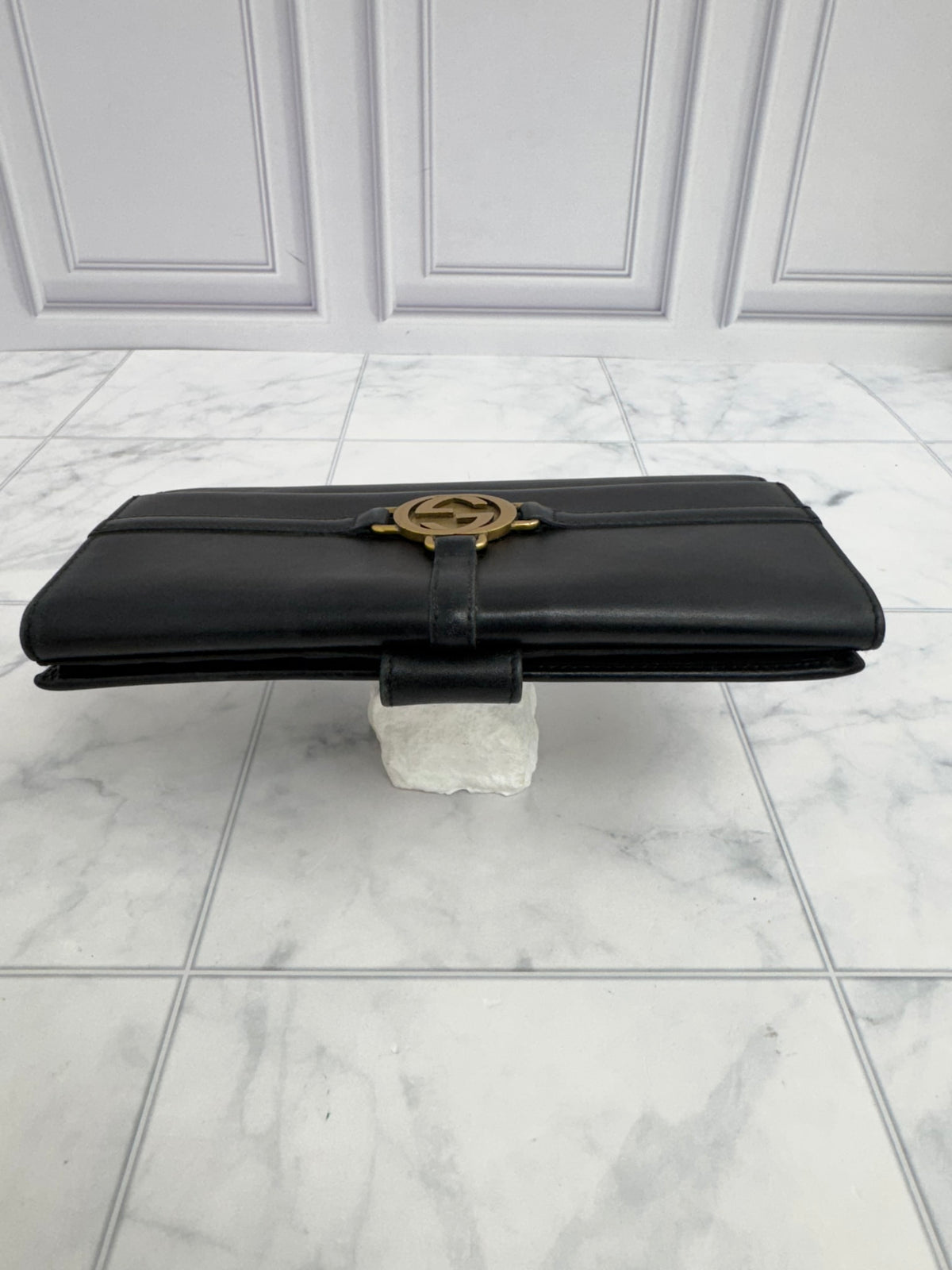 Gucci Black Leather Long Wallet