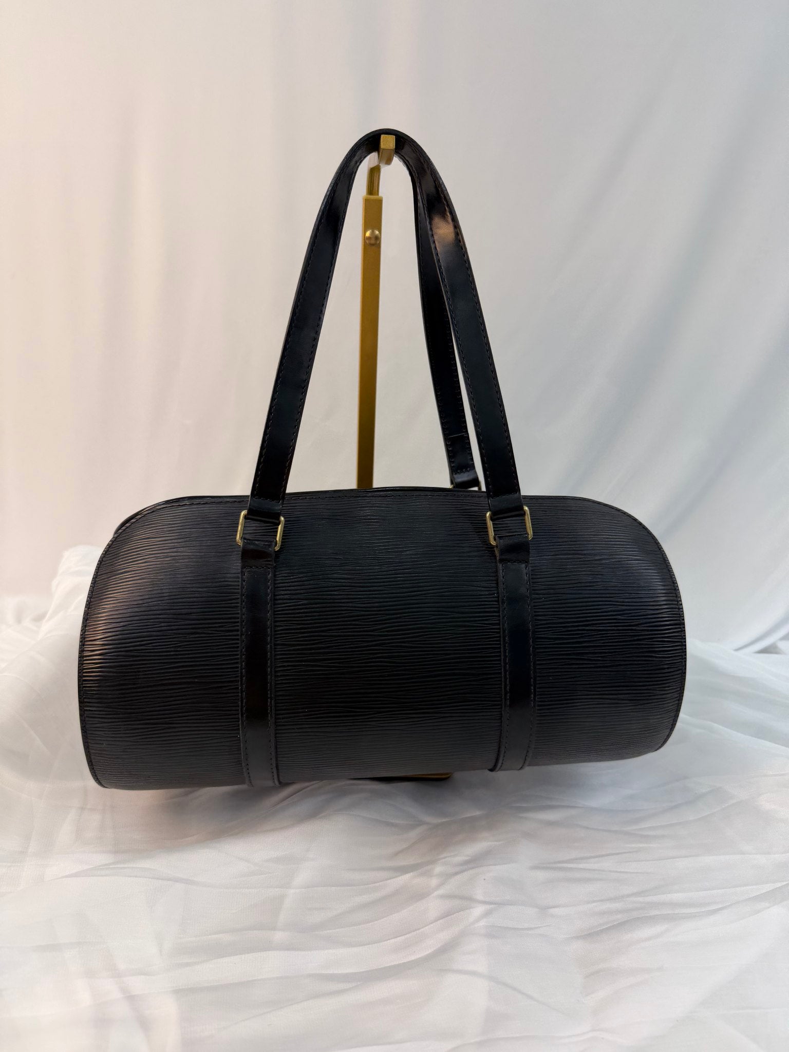 Louis Vuitton Black Epi Leather Soufflot Bag