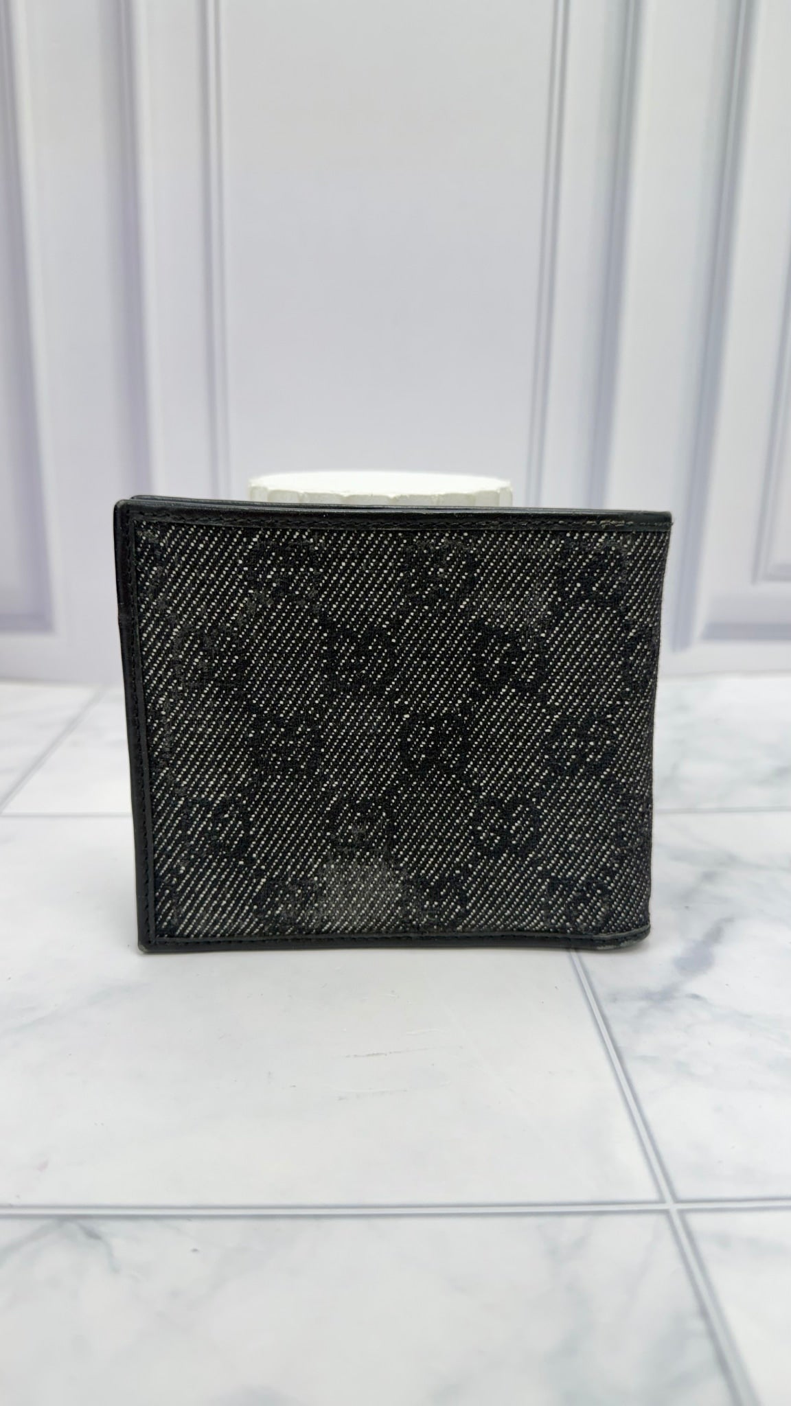 Gucci Black GG Canvas & Leather Bifold