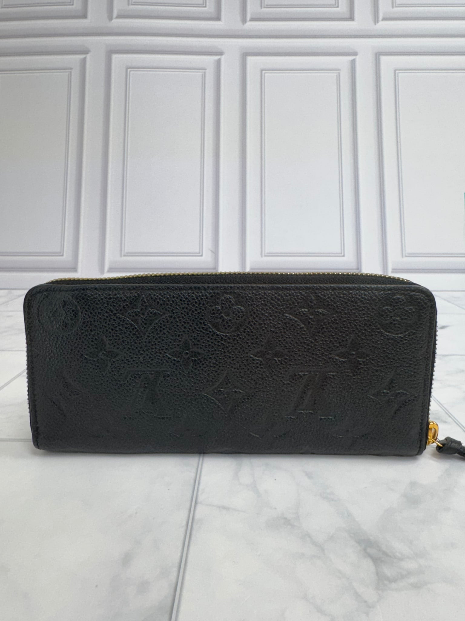 Louis Vuitton Black Monogram Empreinte Long Zippy Wallet