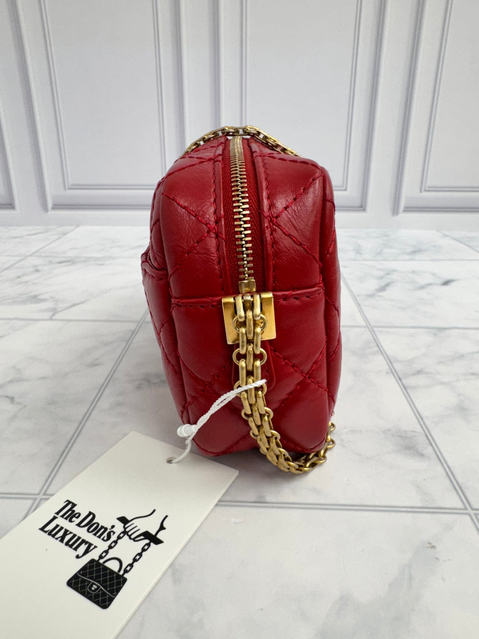 Chanel Red Quilted Calfskin Reissue 2.55 Mini Camera Bag