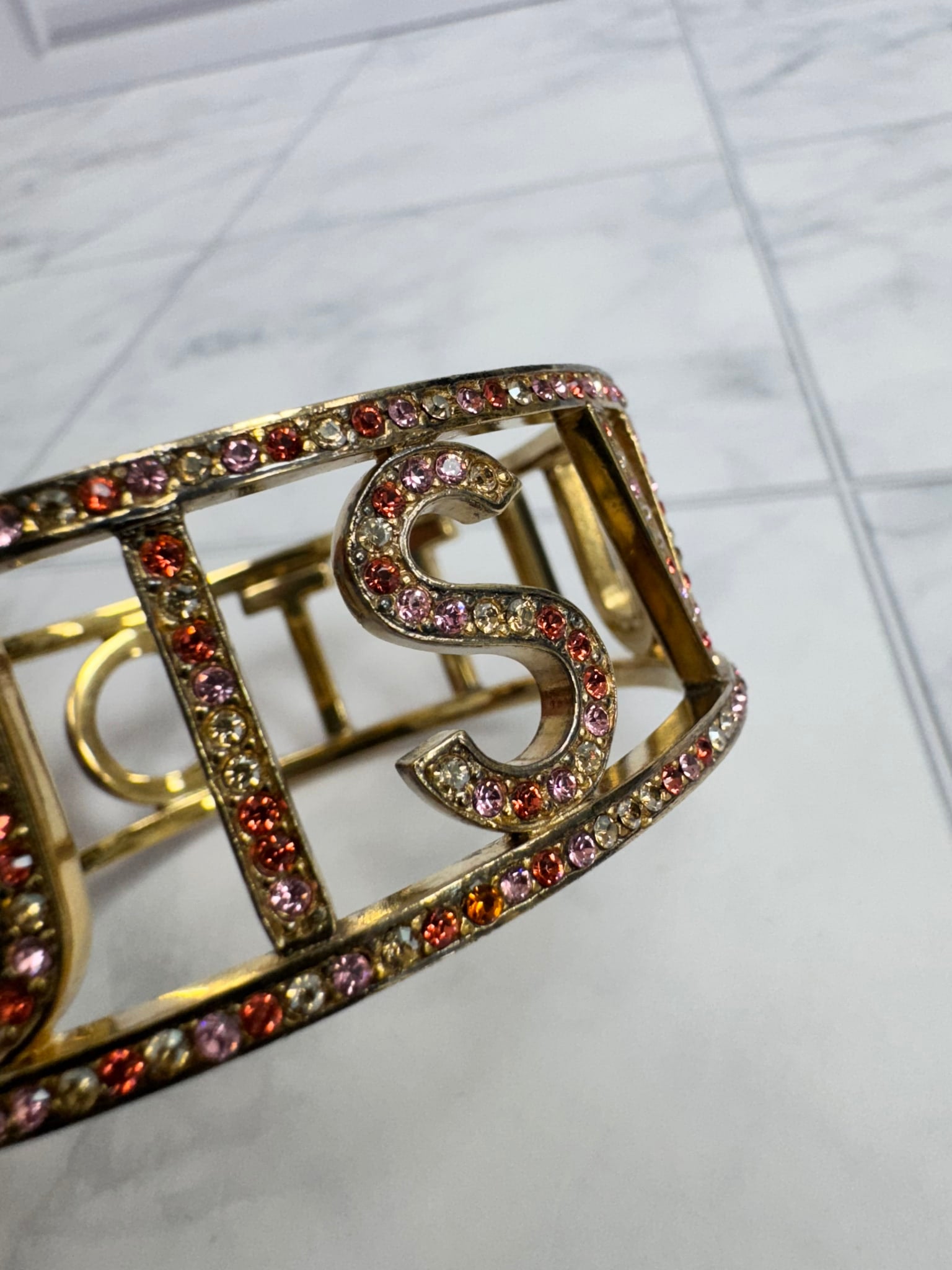 Louis Vuitton Gold And Multi Color Bangle