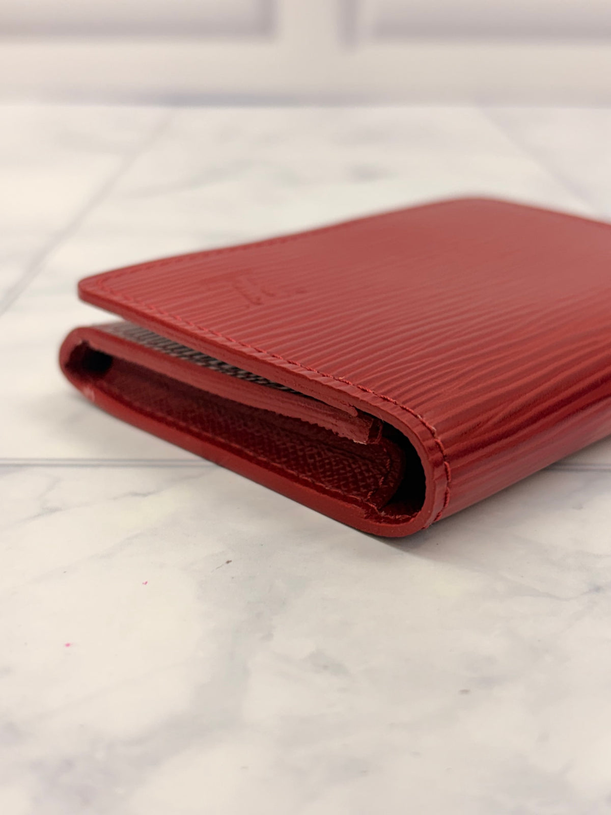 Louis Vuitton Red Epi Leather Card Case