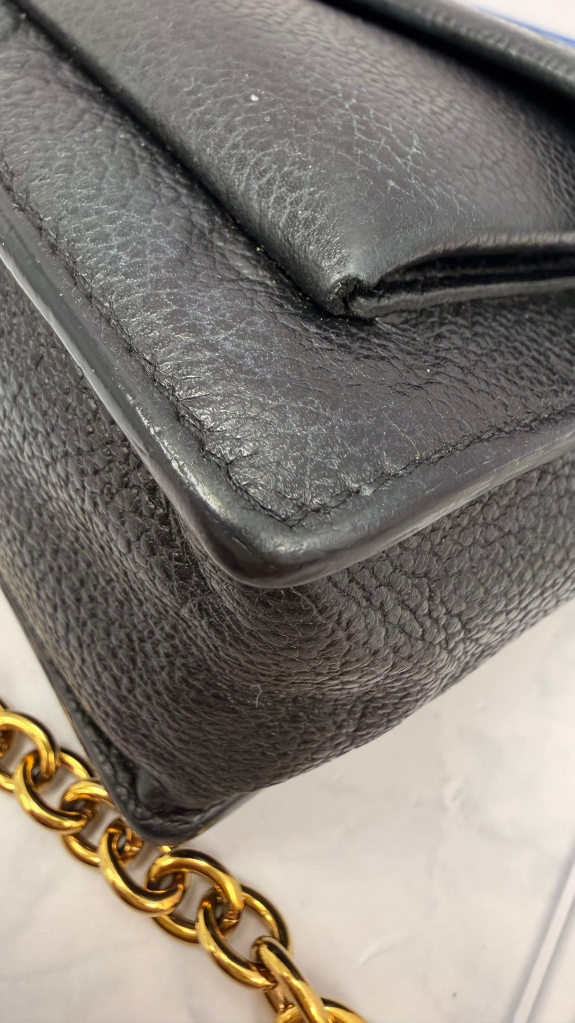 Louis Vuitton Black Monogram Empreinte Leather Vavin Chain Crossbody