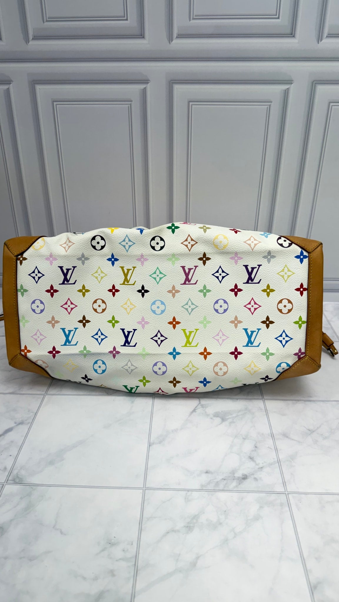 Louis Vuitton White Multicolor Monogram Ursula Handbag
