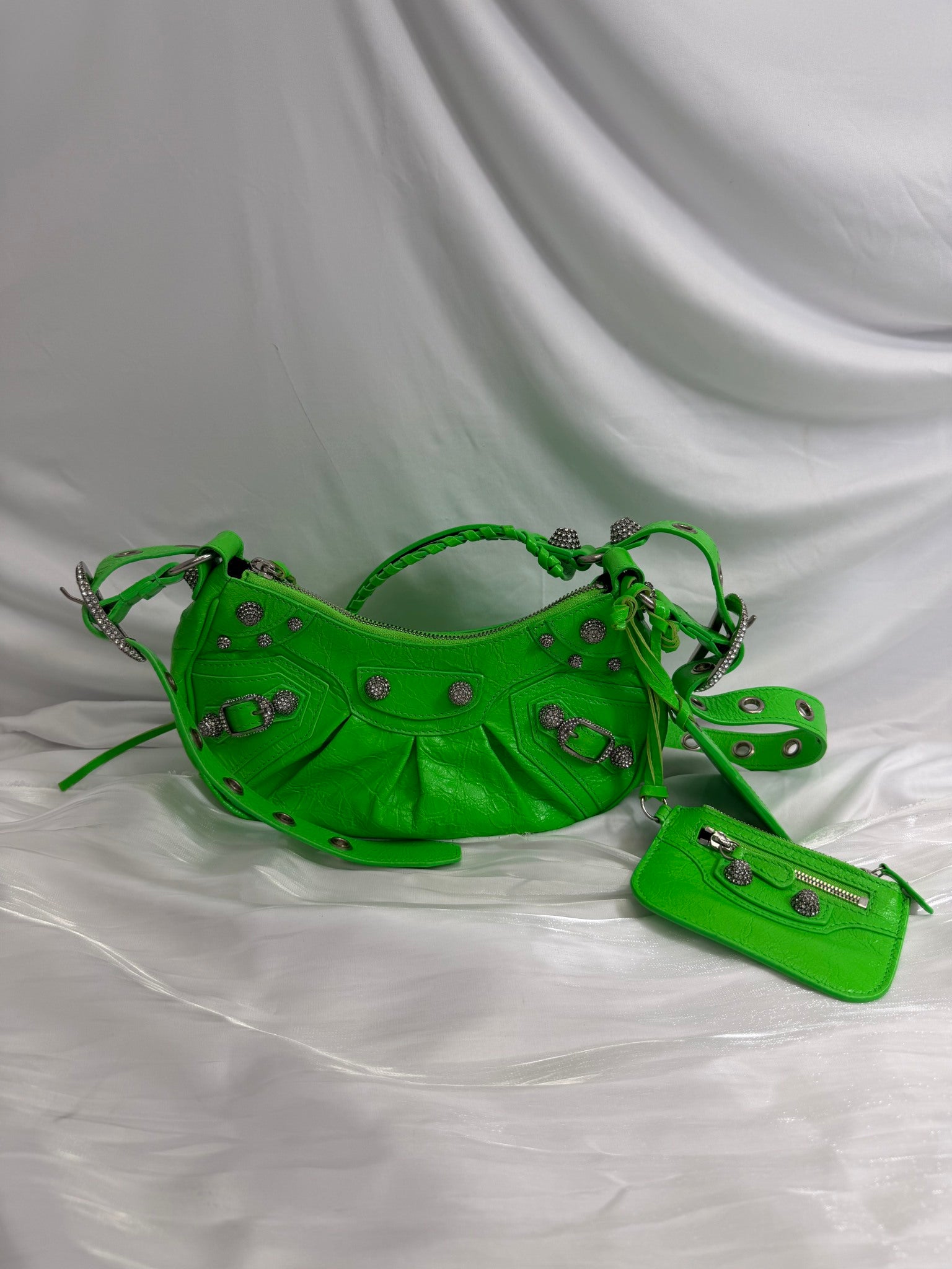 LIKE NEW Balenciaga Green Le Cagole Shoulder Bag