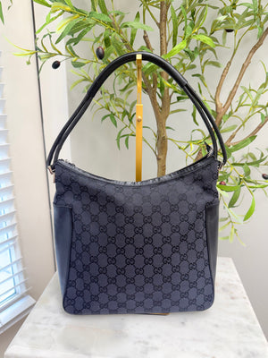Gucci Black GG Supreme Shoulder Bag