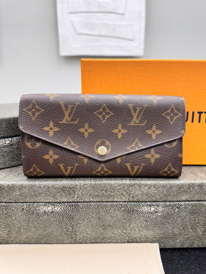 Louis Vuitton Monogram And Fuchsia Sarah Wallet
