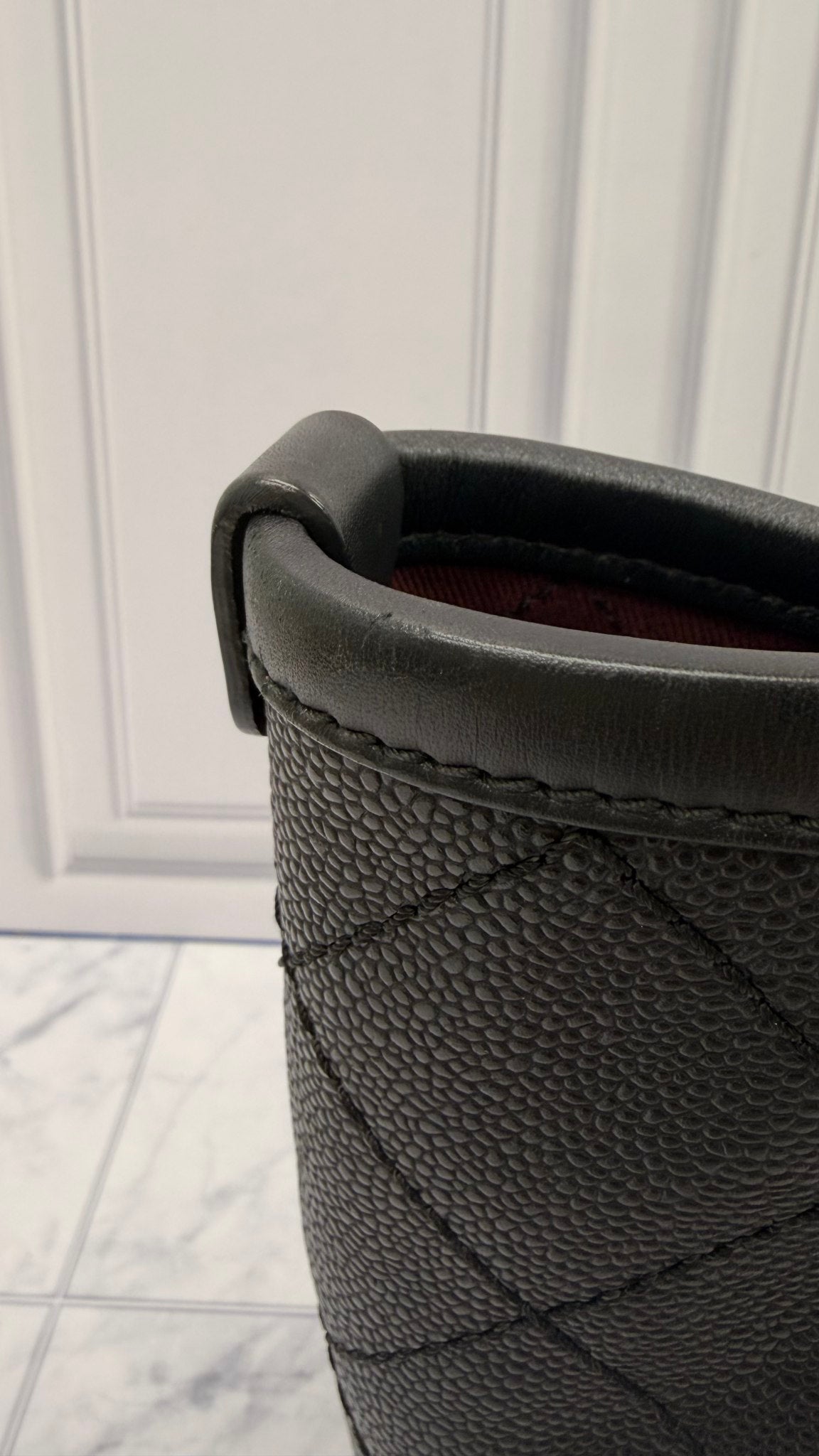 Chanel Black Caviar Leather Shopping Fever Tote 