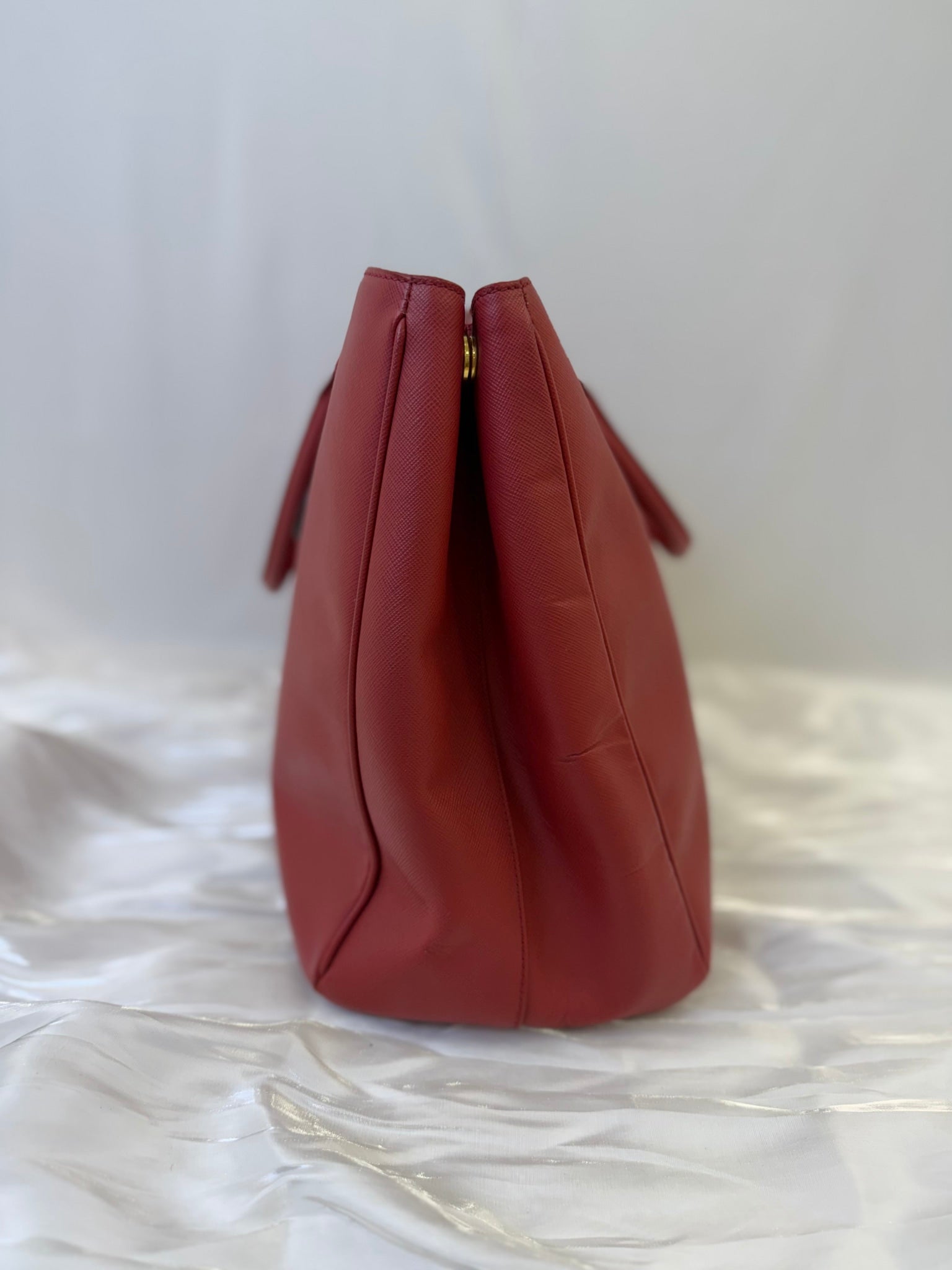 Prada Red Saffiano Leather Large Galleria Tote Bag