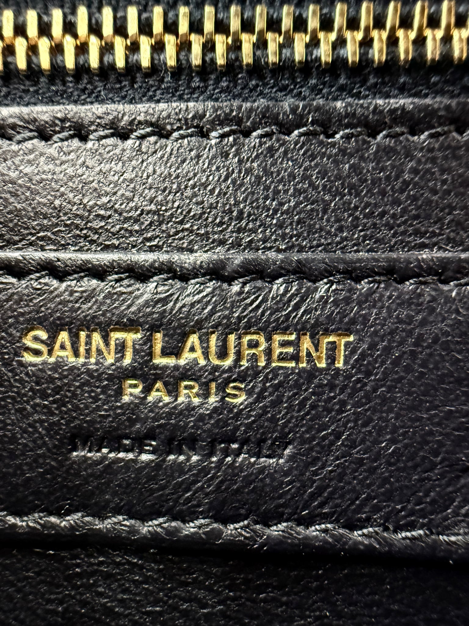 BRAND NEW- Saint Laurent YSL Cream & Navy Monogram All Over Medium Satchel Bag