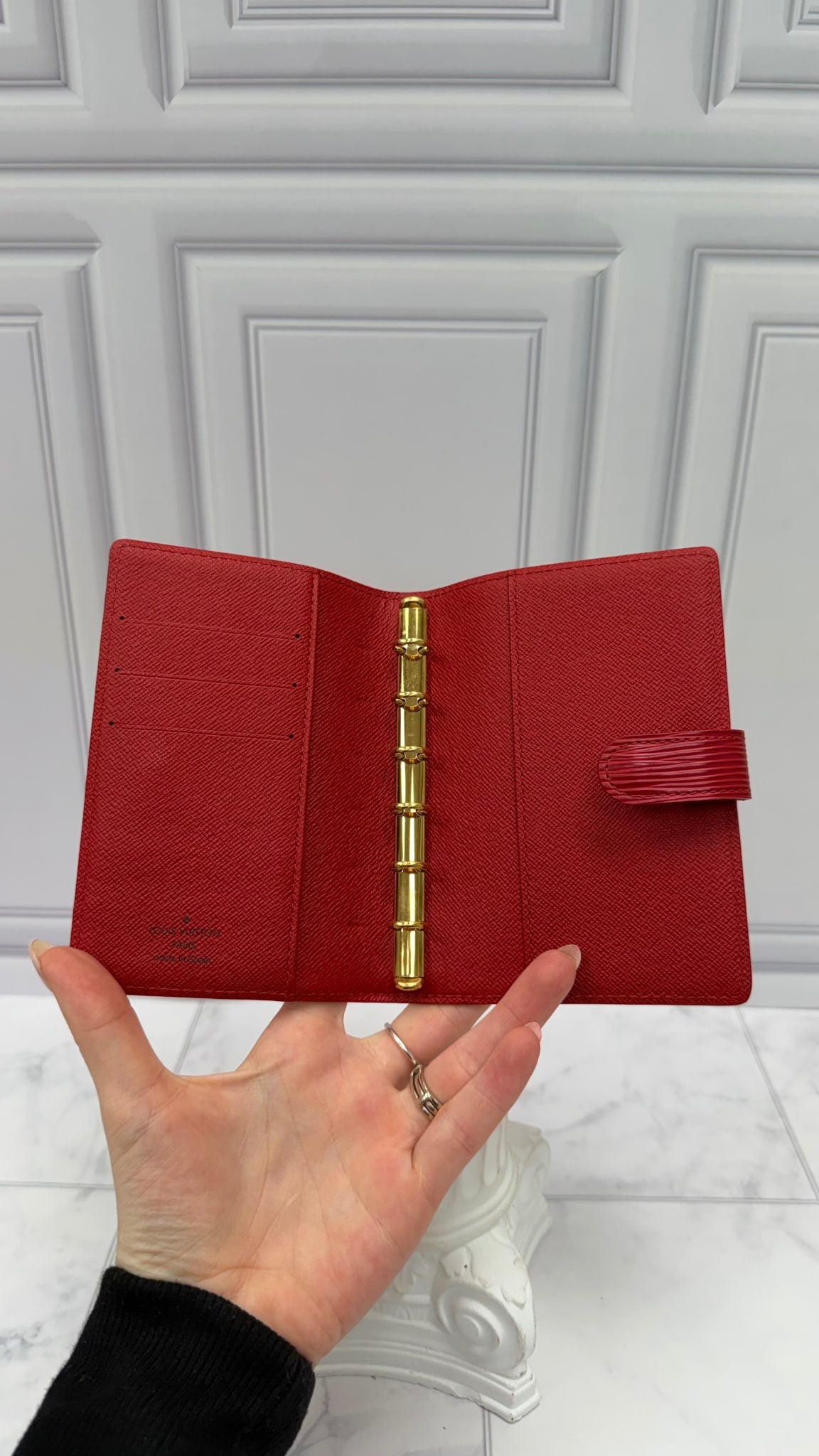 Louis Vuitton Red Epi Passport Agenda PM