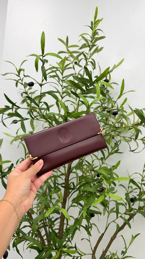 Cartier Burgundy Leather Long Wallet