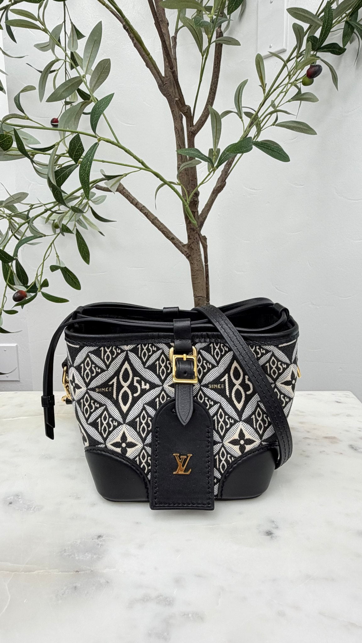 LIKE NEW - Louis Vuitton Black "Since 1854" Monogram Jacquard Noe Crossbody Bag