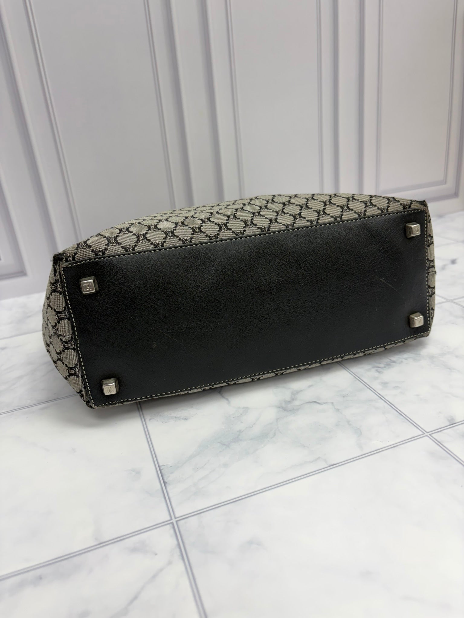 Celine Black Macadam Canvas Tote Bag