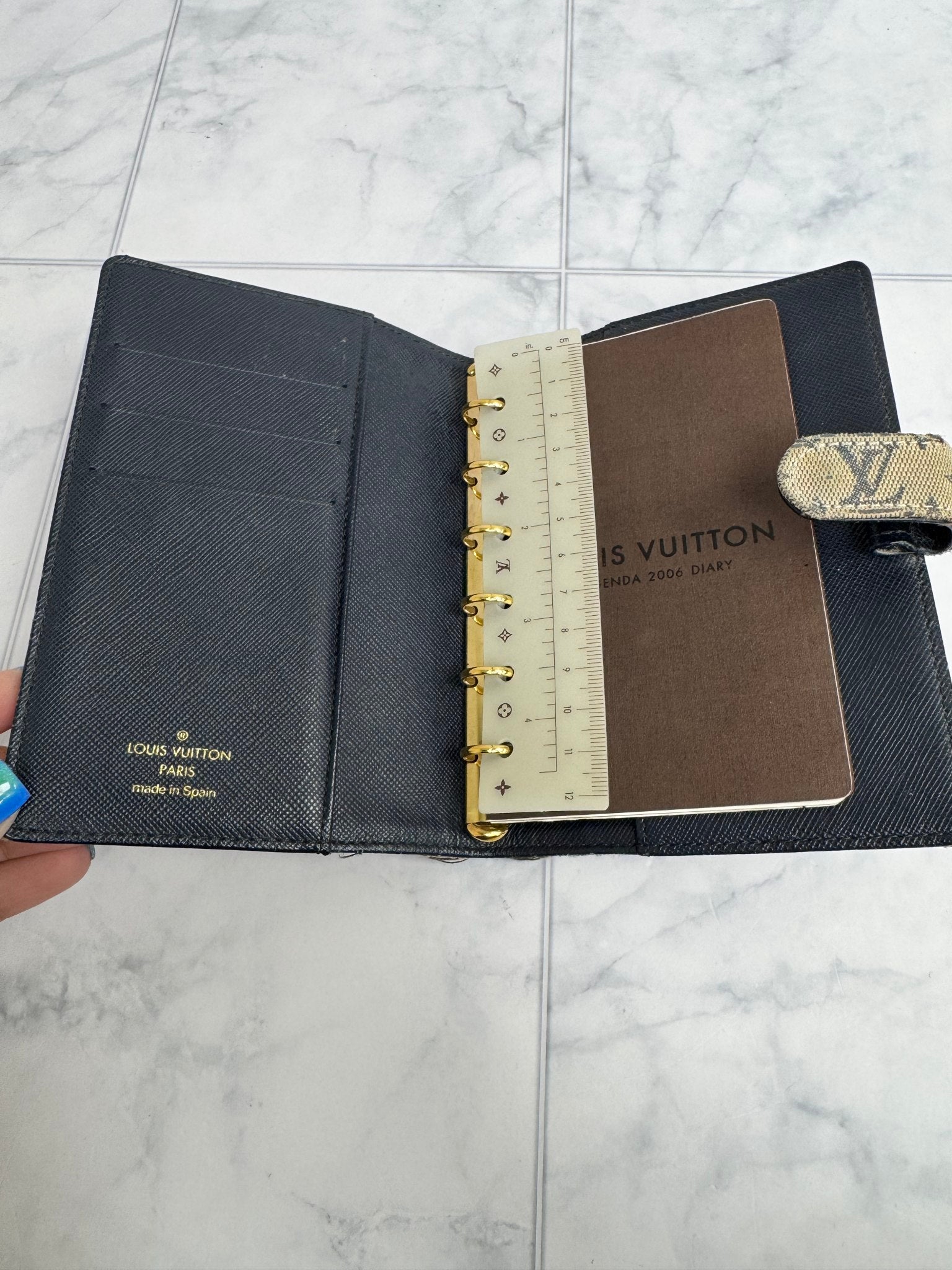 Louis Vuitton Mini Lin Denim Passport Agenda PM