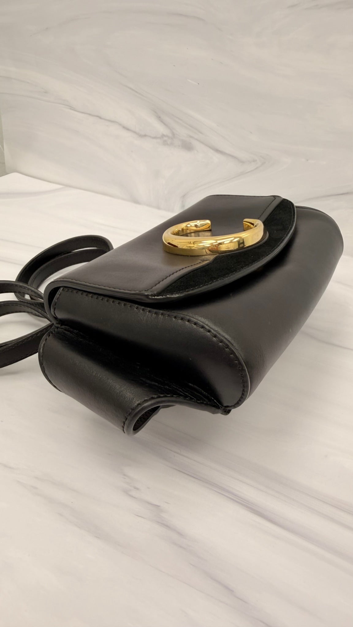 Chloe Black Leather C Belt Bag