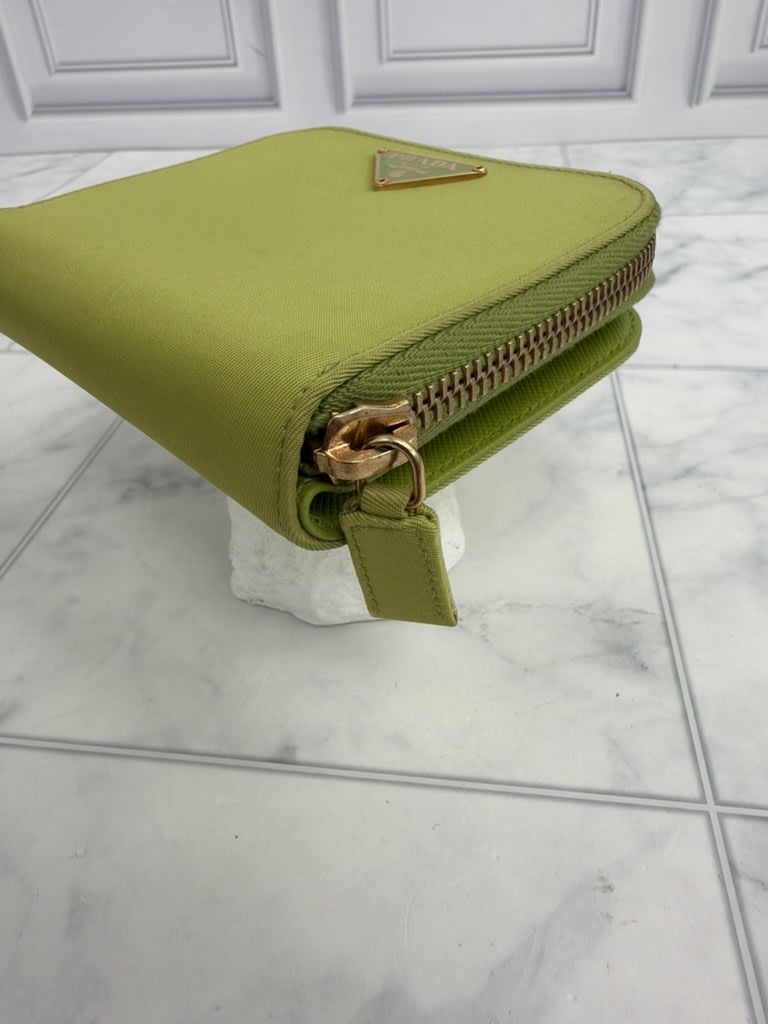 Prada Green Nylon Compact Wallet