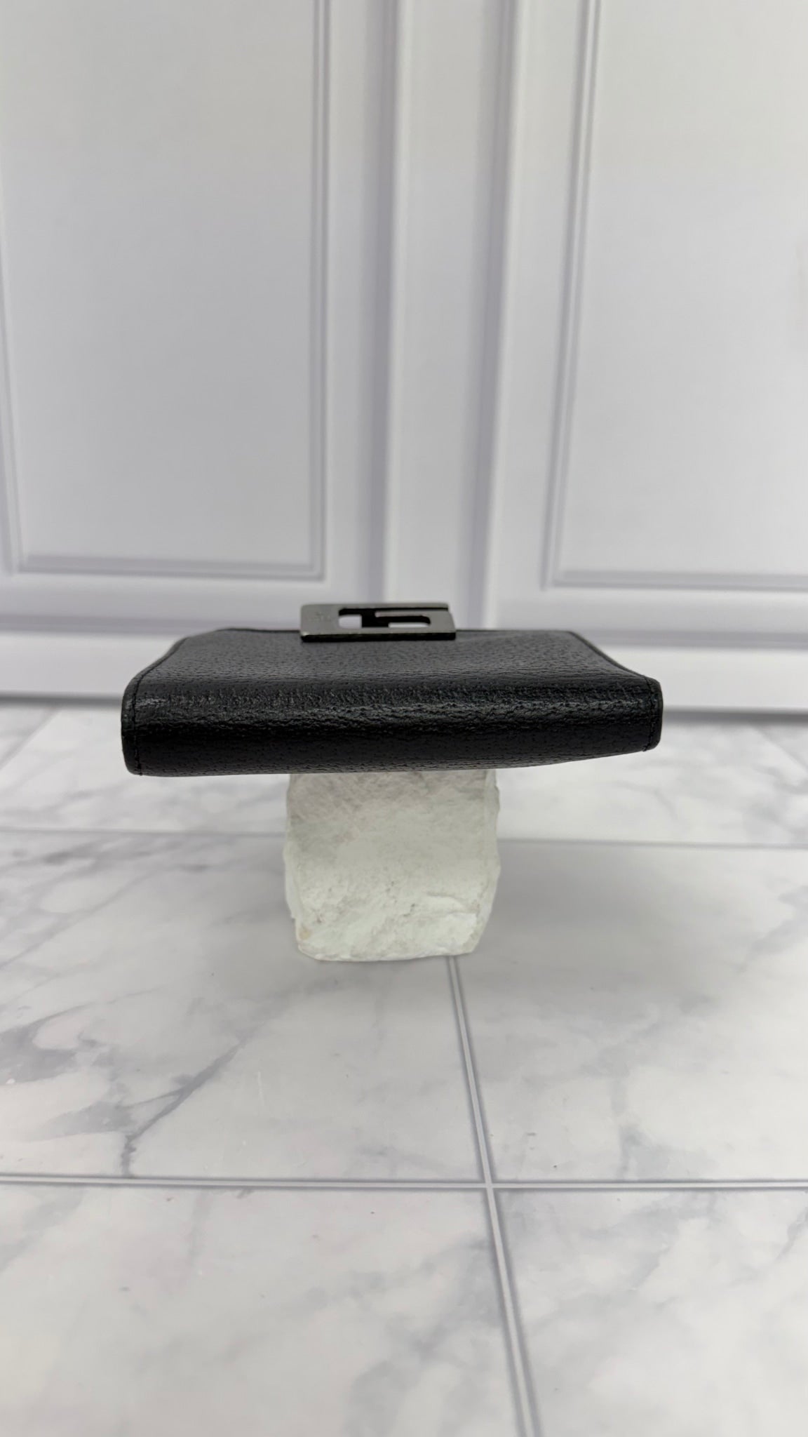 Gucci Black Leather Compact Wallet