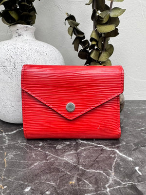 Louis Vuitton Red Epi Victorine Wallet