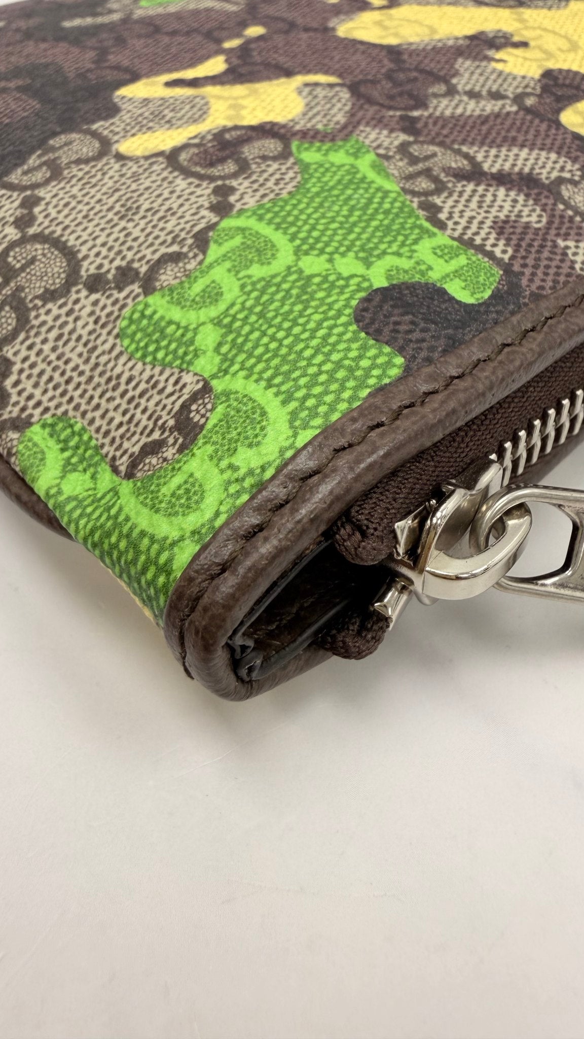 Gucci Multicolor GG Supreme Canvas Camouflage Pouch 