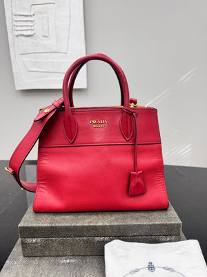 Prada Red Saffiano Leather 2Way Bag