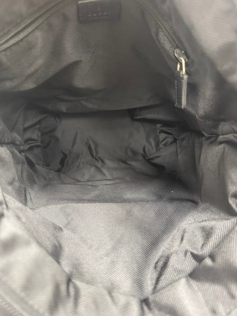 Gucci Navy GG Monogram Canvas And Leather Tote Bag