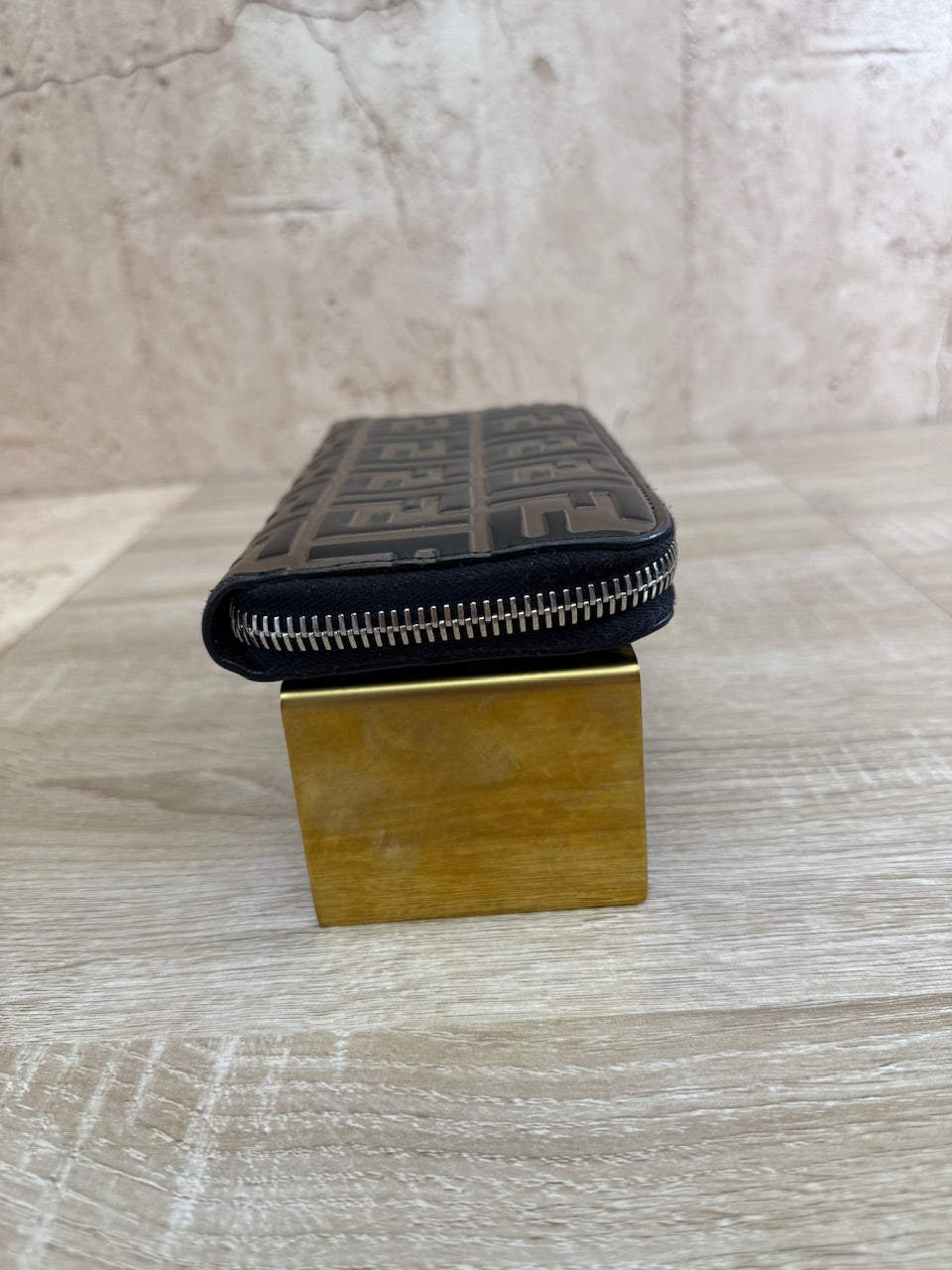 Fendi Zucca Leather Zippy Long Wallet 