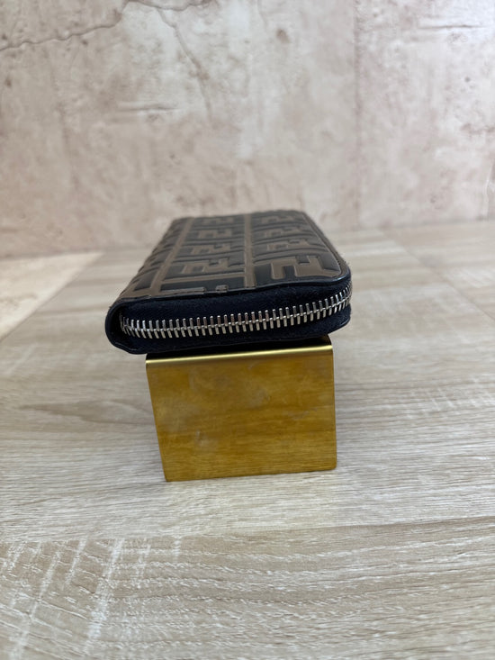 Fendi Zucca Leather Zippy Long Wallet 
