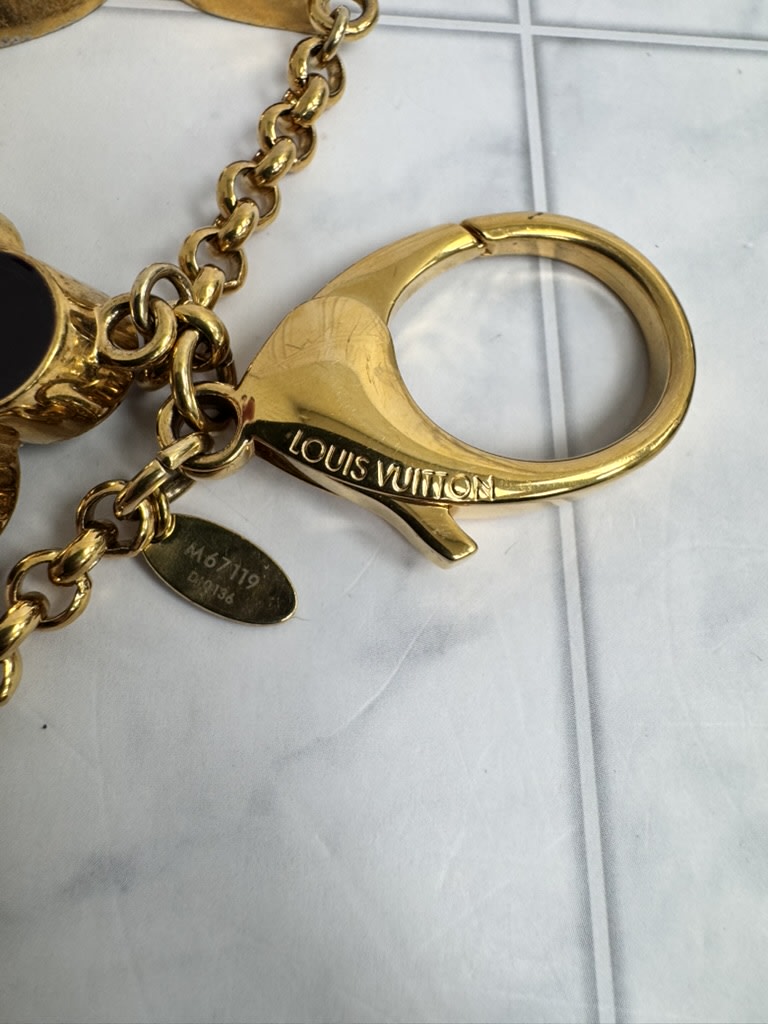 Louis Vuitton Gold Multicolor Fleur De Monogram Bag Charm