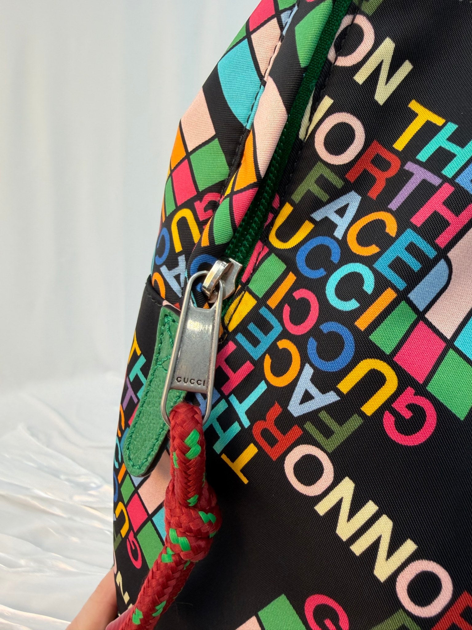 Gucci X The North Face Green Nylon Medium Backpack