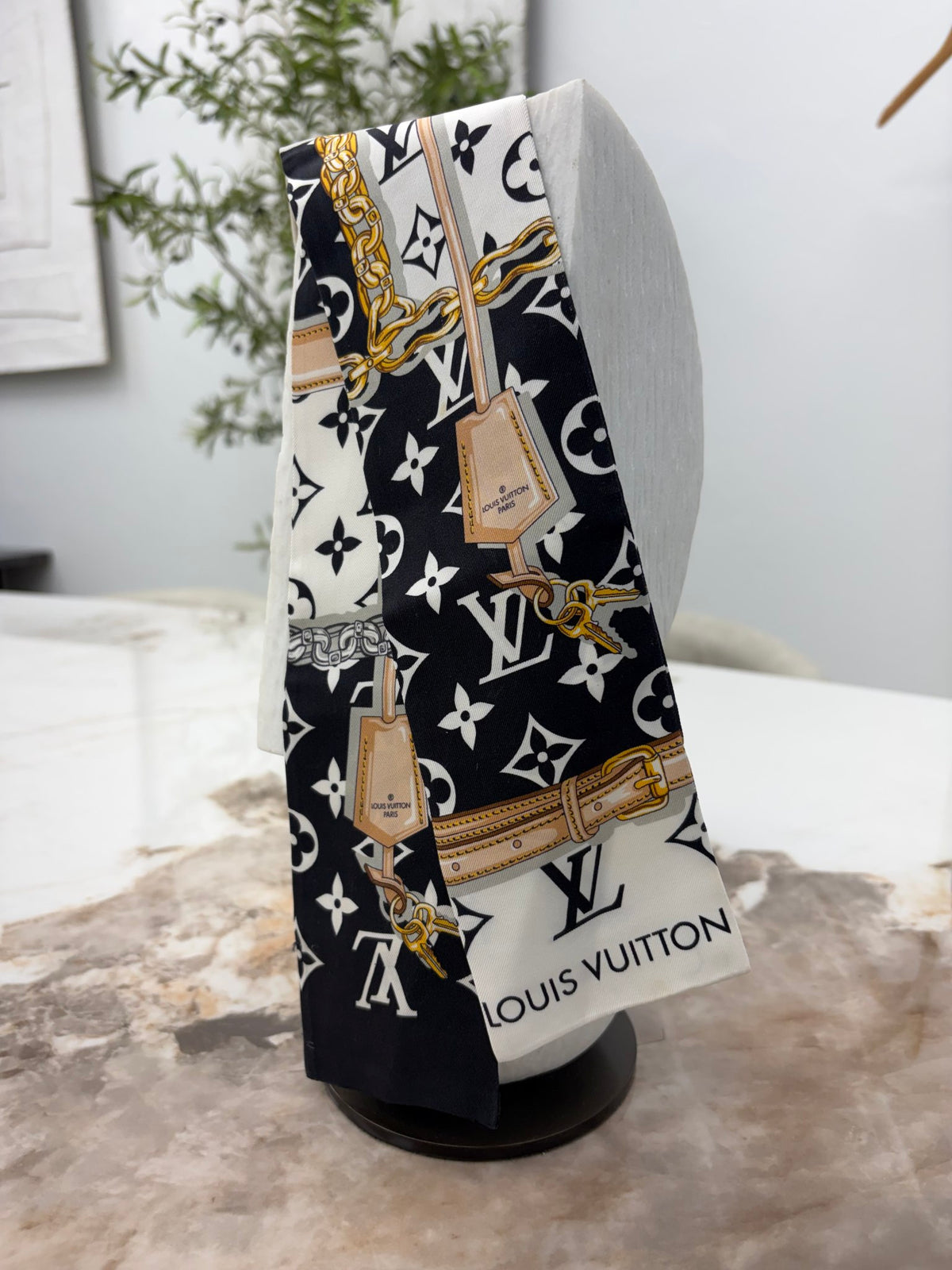 Louis Vuitton Monogram Confidential Silk Twilly