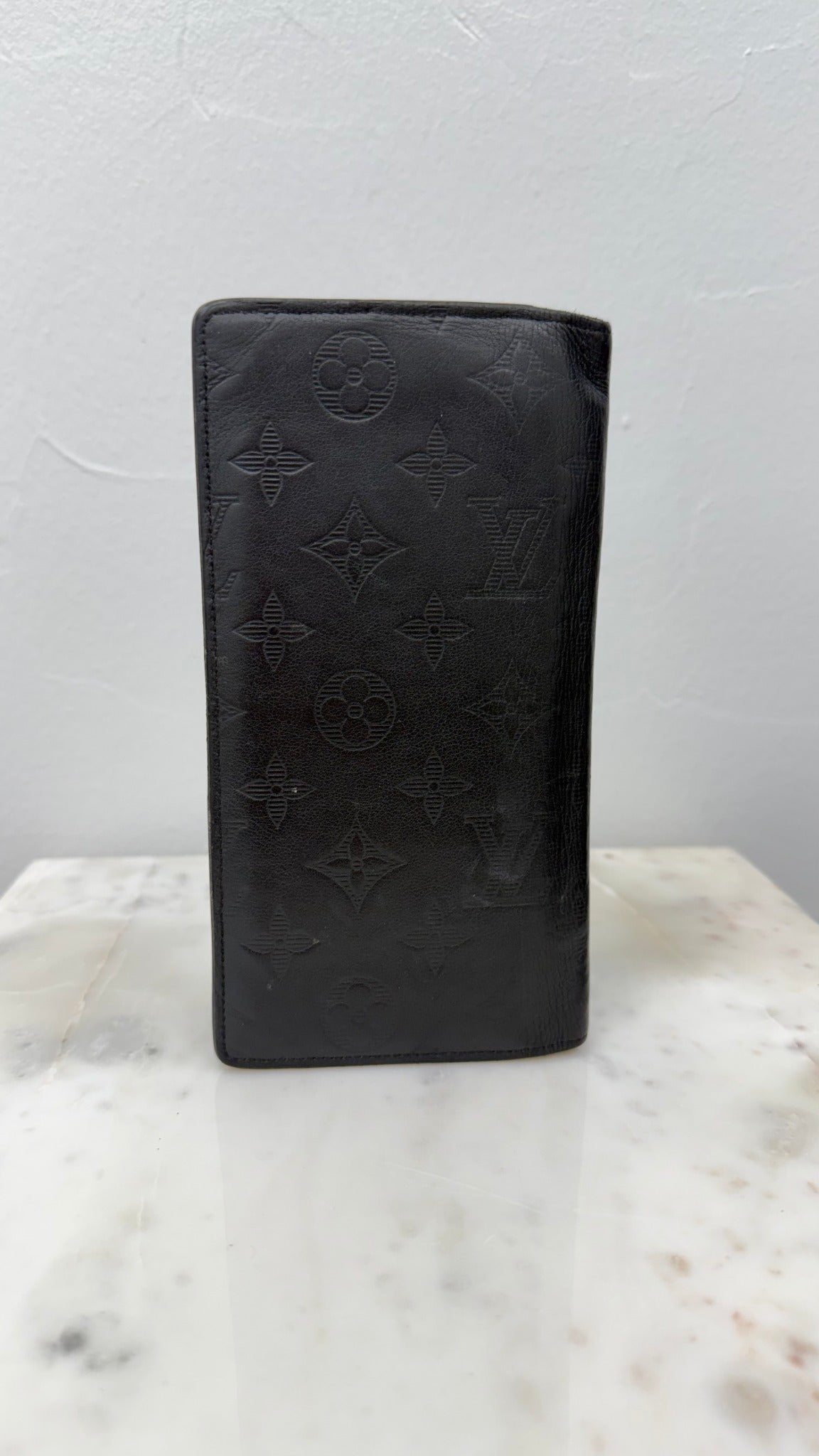 Louis Vuitton Black Shadow Monogram Brazza Wallet