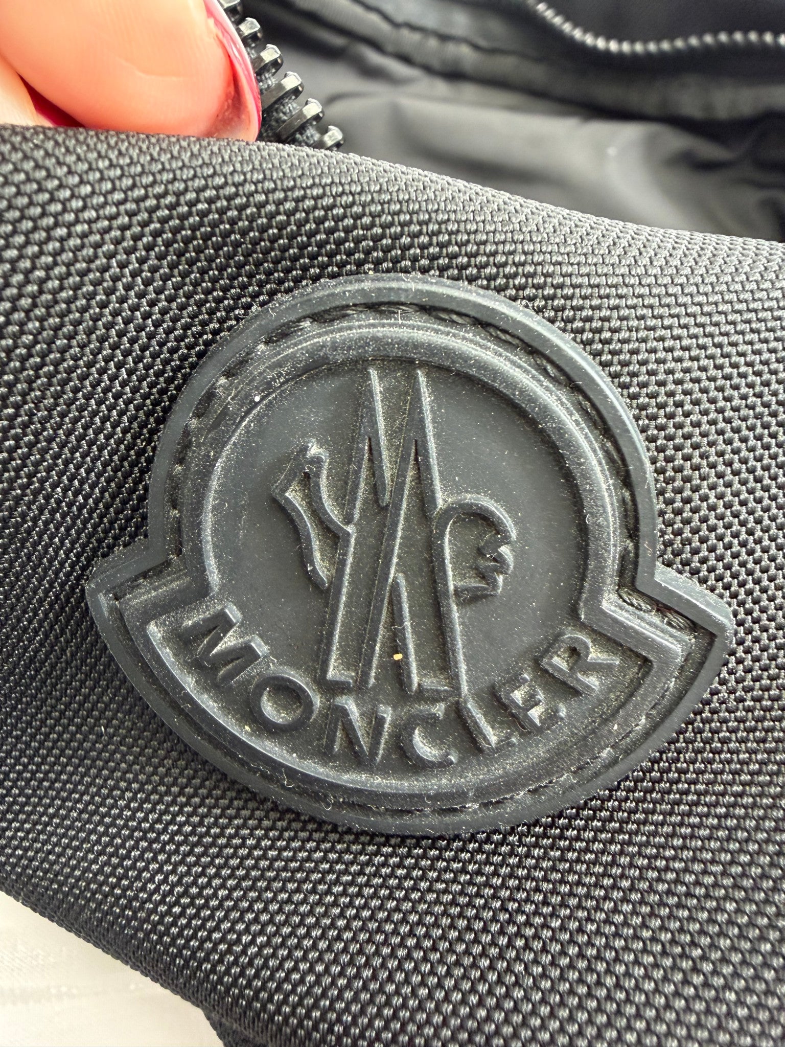 Moncler Durance Black Canvas Bum Bag