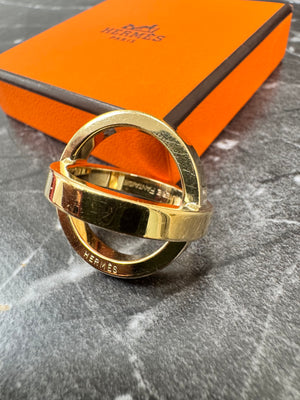 Hermes Gold Cosmos Scarf Ring