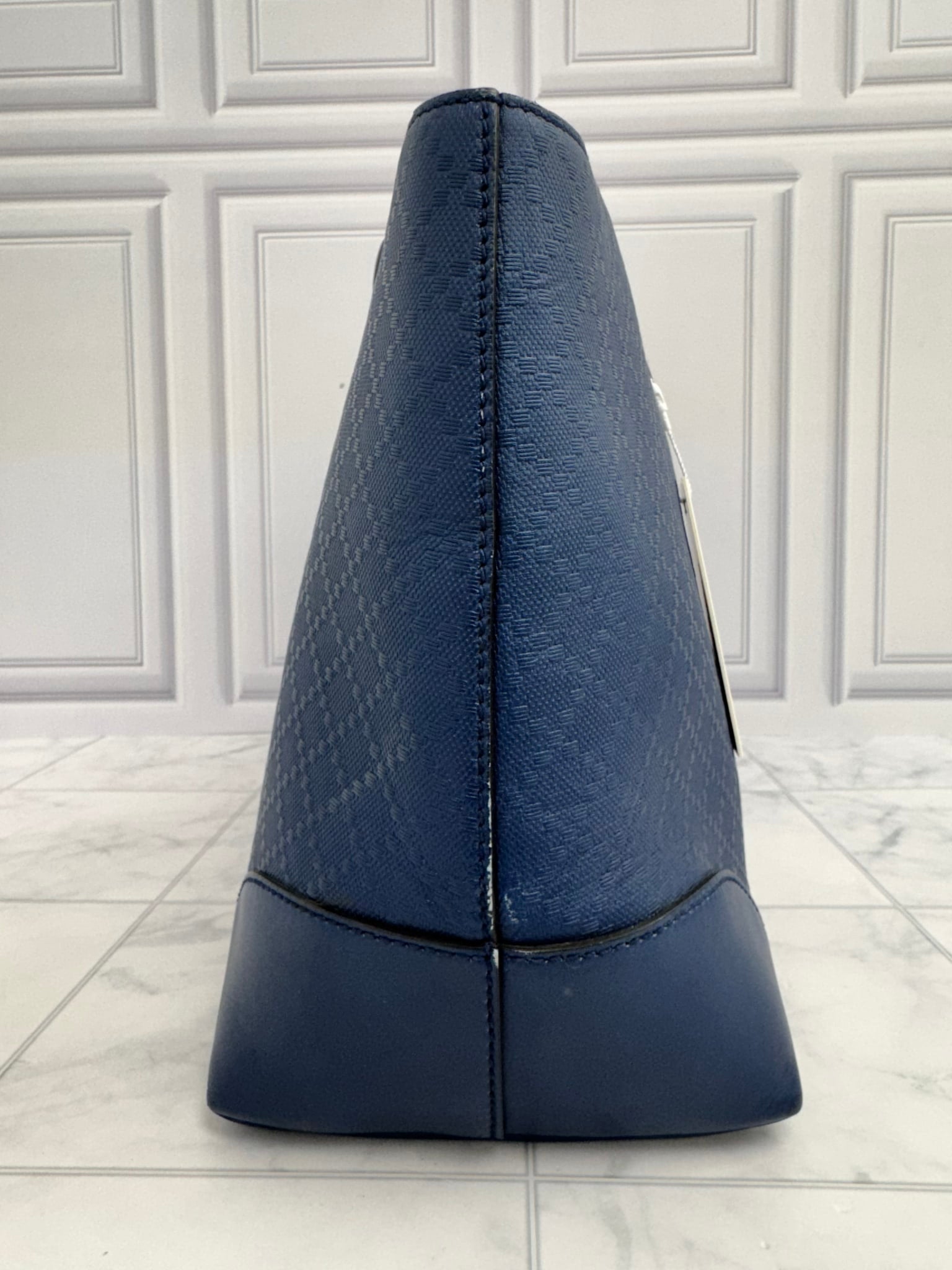 Gucci Blue Diamante Leather Tote Bag