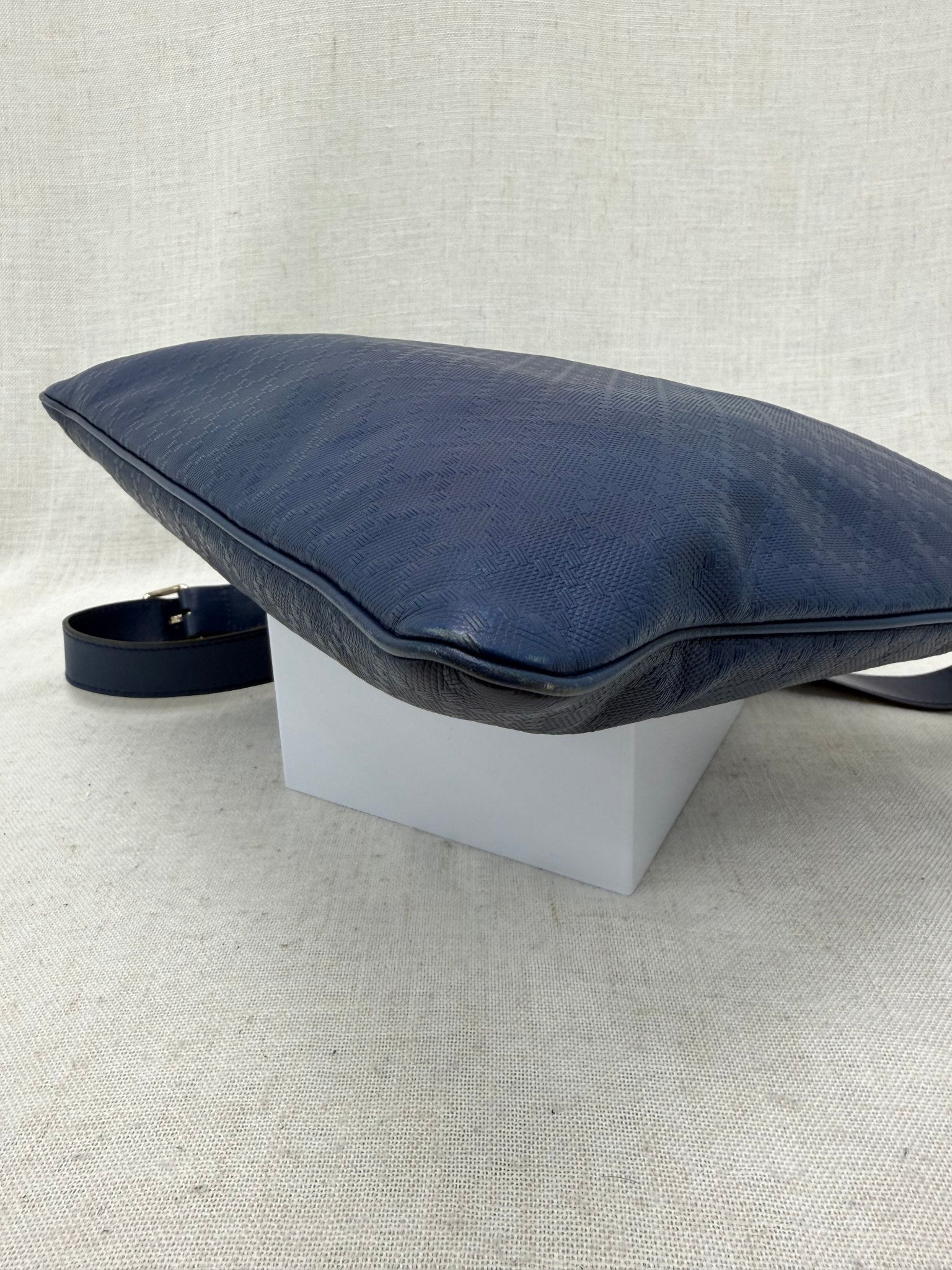 Gucci Blue Diamante Leather Messenger Bag