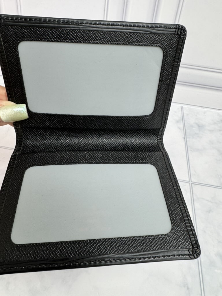 Louis Vuitton Black Epi Porte 2 Cartes Vertical Card Case