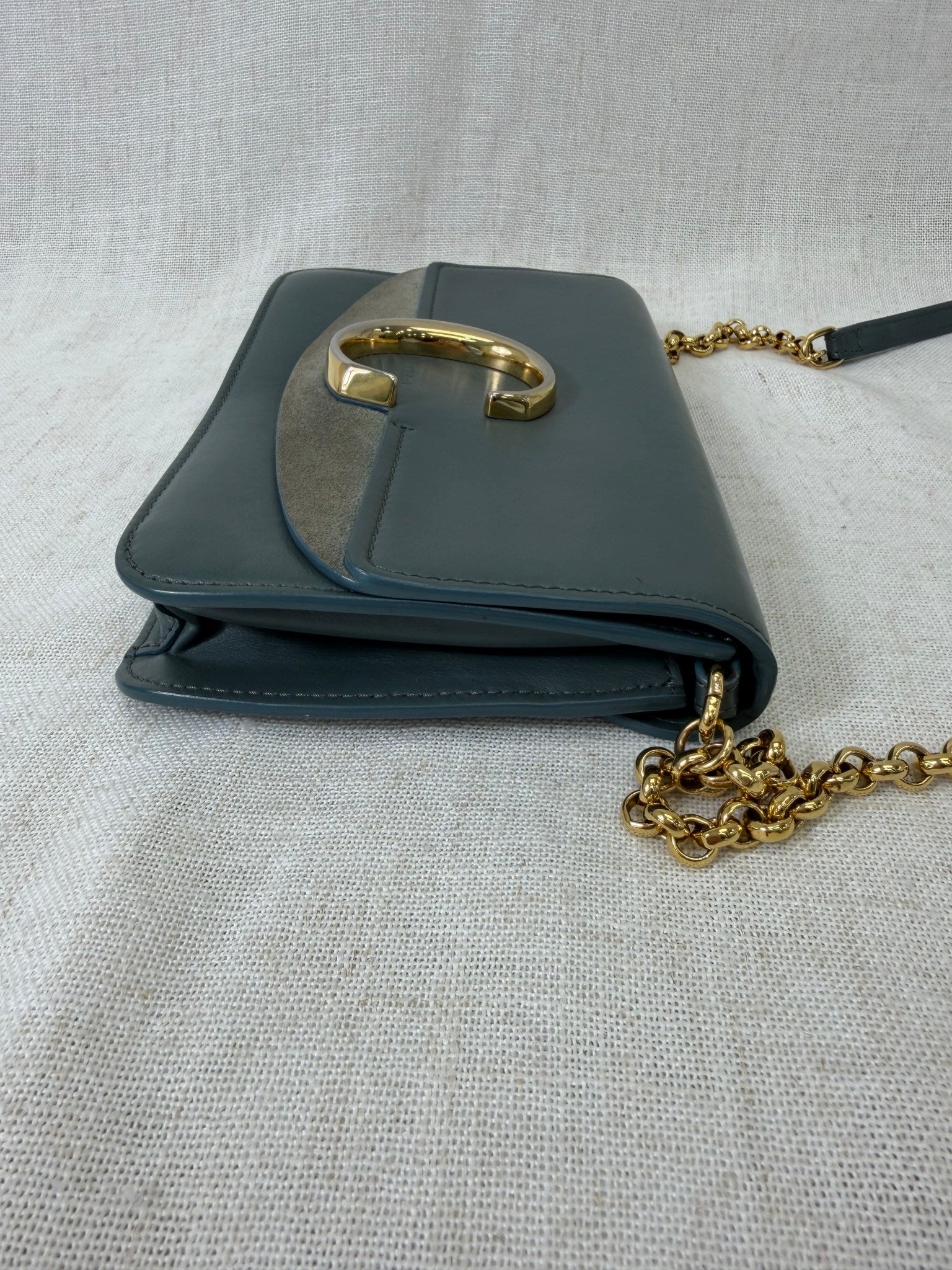 Chloe Blue Leather Shoulder Bag 