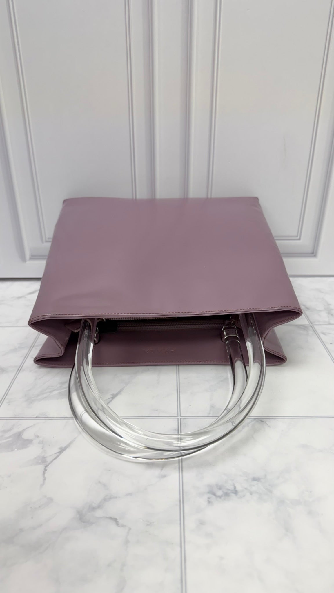 Prada Purple Patent Leather Handbag 