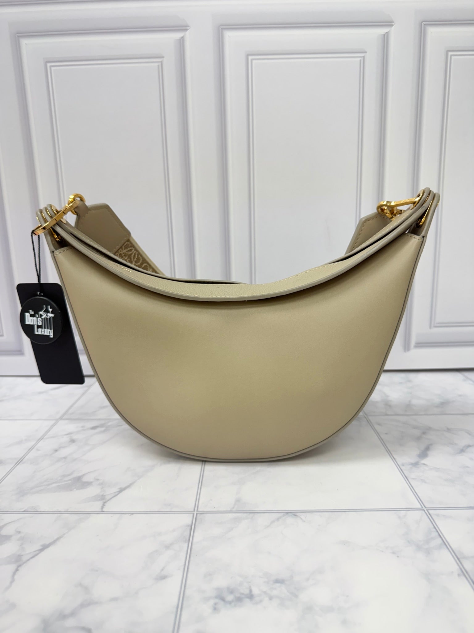 Loewe Beige Leather Small Luna Shoulder Bag 