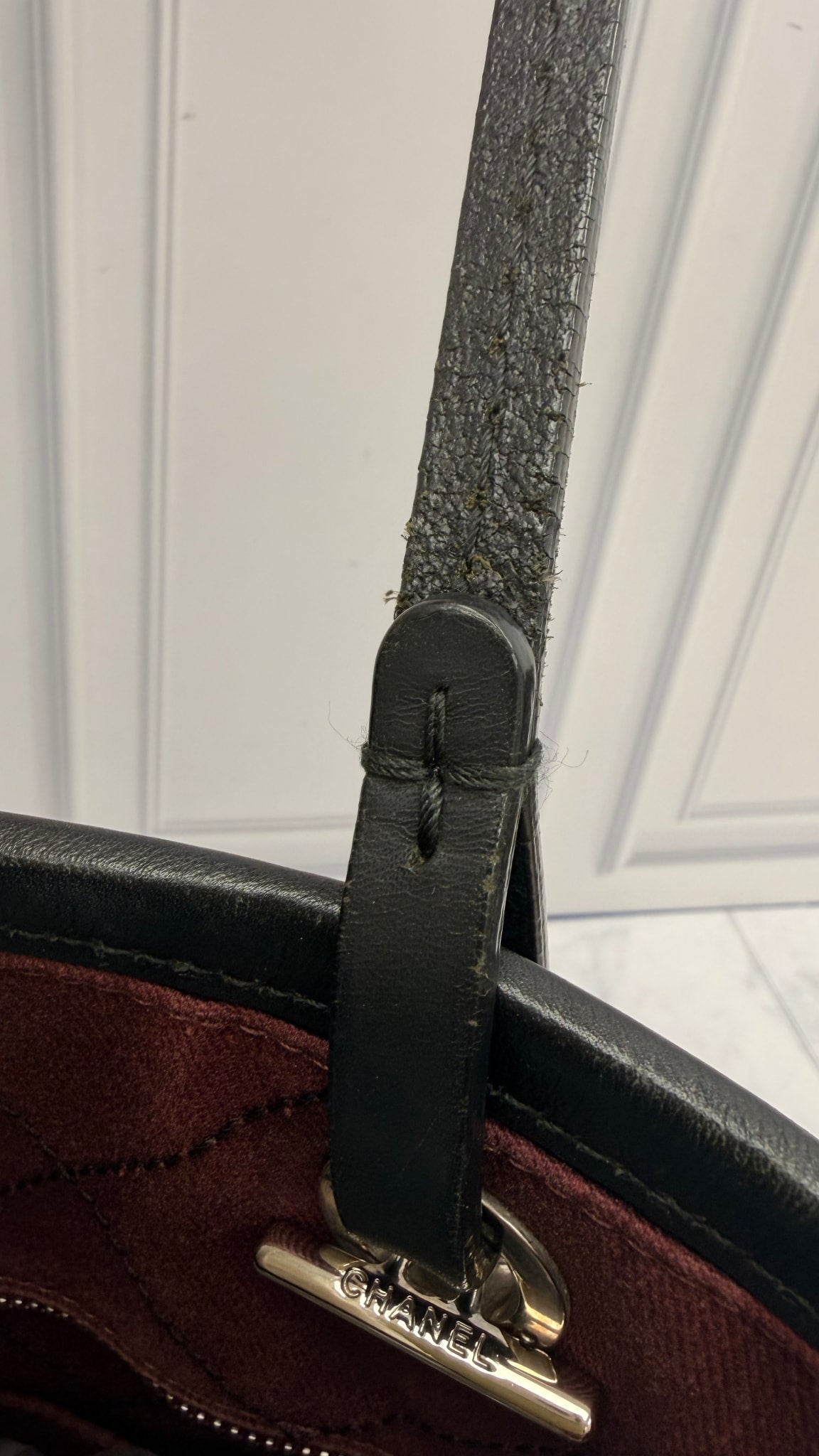 Chanel Black Caviar Leather Shopping Fever Tote 