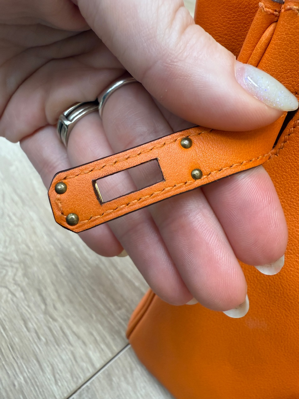 Hermes Orange Swift Leather Birkin 25