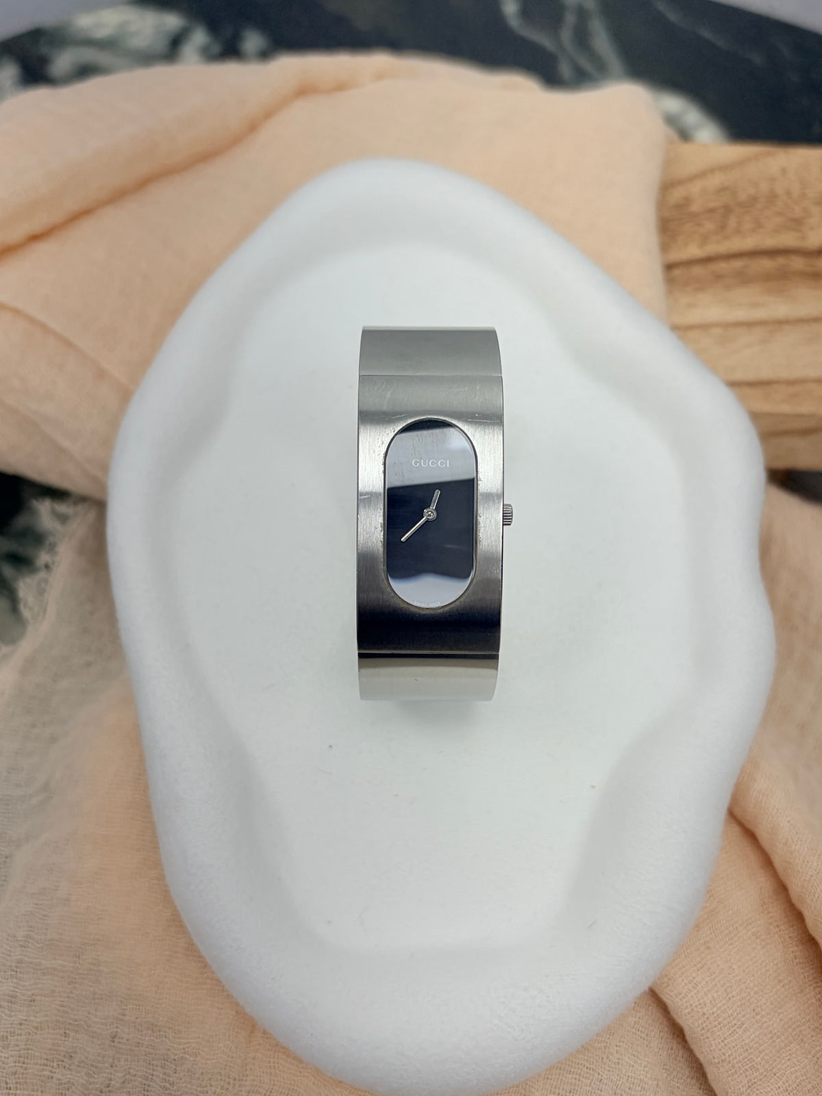Gucci Stainless Steel Bangle Cuff Watch