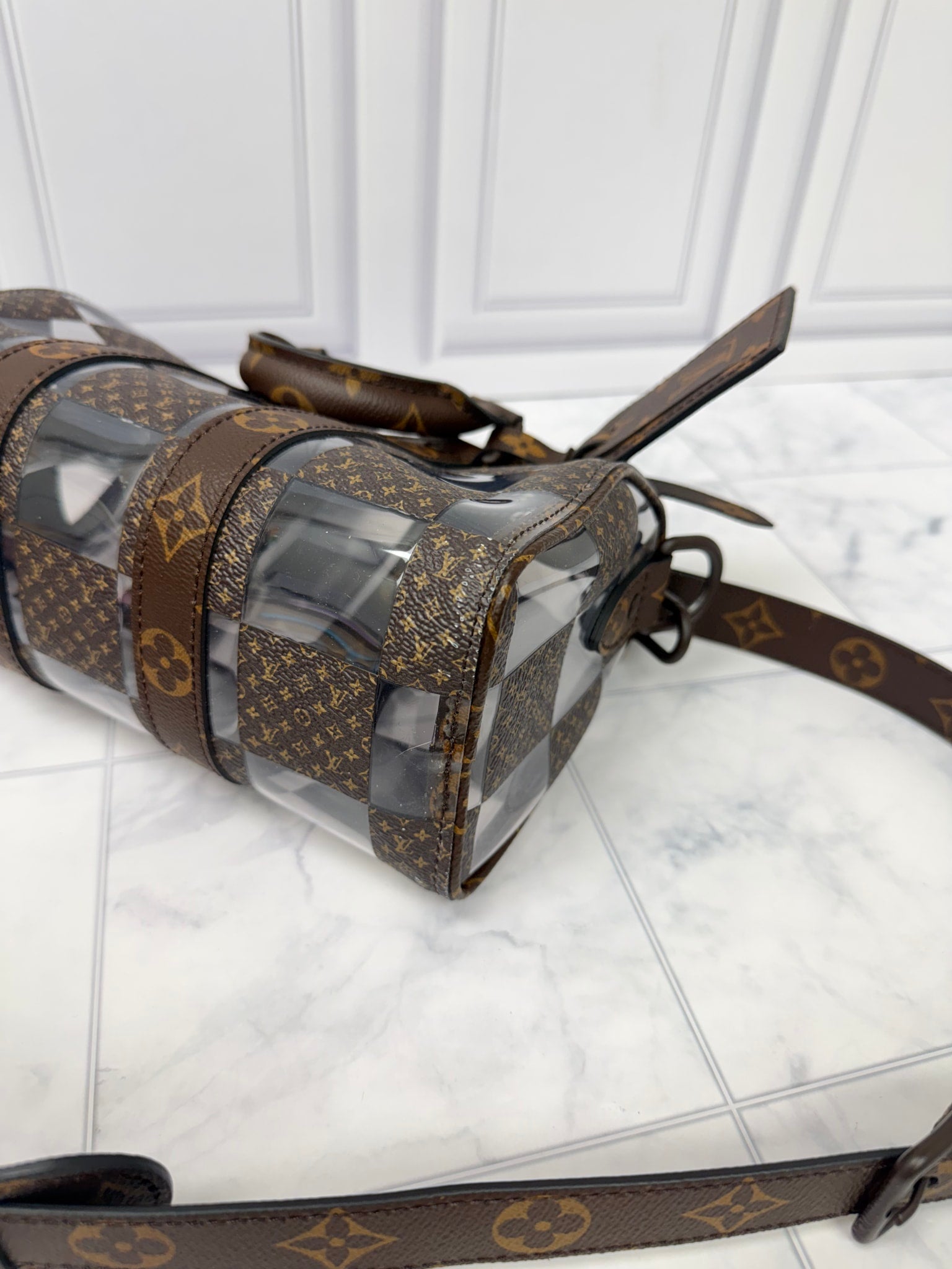 Louis Vuitton Monogram Clear PVC Keepall 25 Bandouliere 