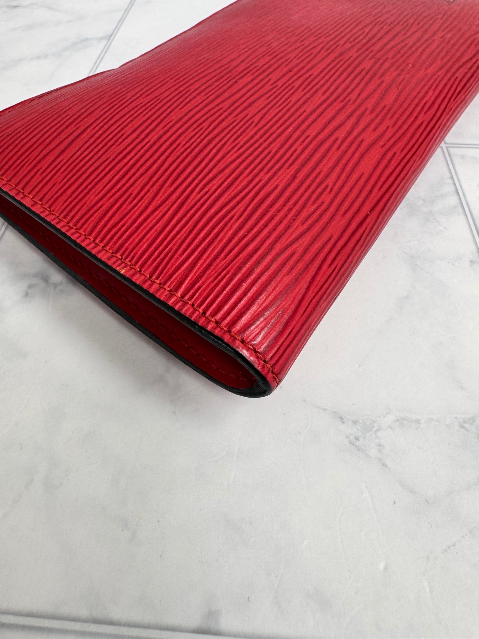 Louis Vuitton Red Epi Leather Pochette Accessories